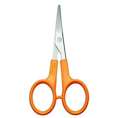 Obrázek Fiskars Nůžky na manikúru, zahnuté, délka nůžek: 10 cm, kvalitní ocel/plast, Classic, 1000813, oranžové