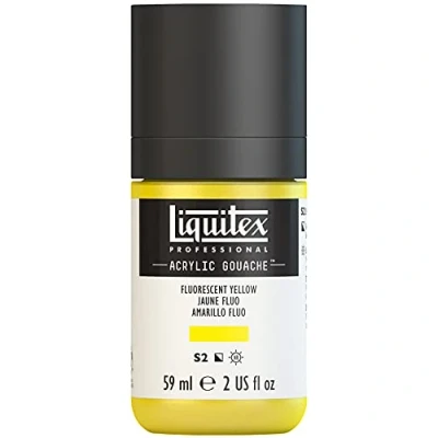 Obrázek Liquitex 2059981 &#039;Liquitex Professional Acrylic kvaš, akrylová barva s kvašovými vlastnostmi, stálobarevná, voděodolná, 59 ml dávkovací láhev žlutá Fluo