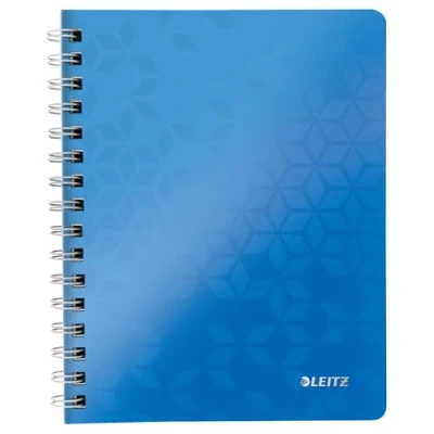 Obrázek Leitz 46390036 Kollegblock WOW, A5, PP, linkovaný, bezdřevý, 80 listů, modrá metalíza