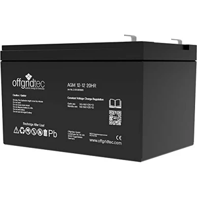 Obrázek Offgridtec® 12Ah 12V olověný akumulátor AGM odolný proti cyklům USV náhrada VRLA