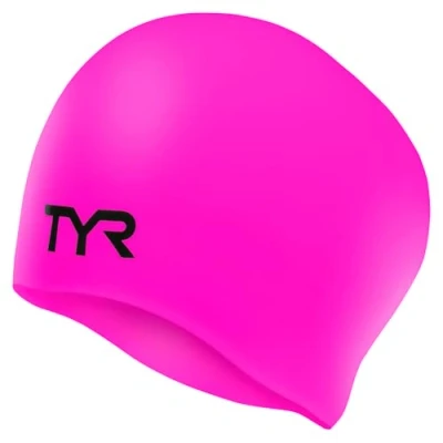 Obrázek TYR Unisex Adult Blend Wrinkle Free Silicone Swim Cap (Floro Pink), All