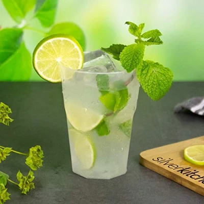 Obrázek Silverkitchen 30 koktejlových kelímků 300 ml flexibilní opakovaně použitelné kelímky na koktejly pohárek průhledný z PP plastu Made In Germany