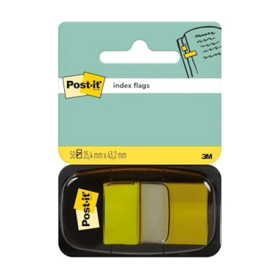 Obrázek Post it I680 5 index 1 dávkovač po 50 lepicích proužcích (25,4 x 43,2 mm) žlutý (1 balení)