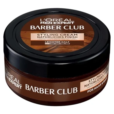 Obrázek L&#039;Oréal Men Expert Bart Styling Pomáda pro muže, vosk na vlasy a vousy definovaný styl, péče o muže s dřevěnou vůní éterickým olejem z cedrového dřeva, Barber Club, 1 x 75 ml