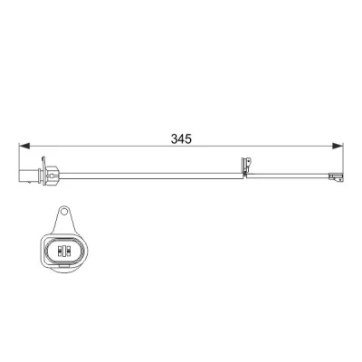 Obrázek Bosch AP607 Verschleißsensor 1 Stück