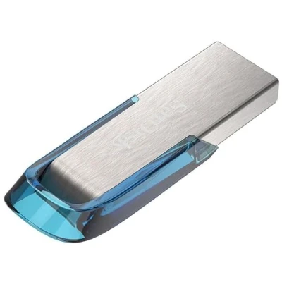 Obrázek SanDisk Flash disk Ultra Flair USB 3.0 128 GB (Rescue Pro Software, ochrana heslem, robustní, tenké kovové pouzdro, přenosová rychlost 150 MB/s), modrá