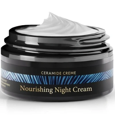 Obrázek Satin Naturel Bio Aloe Vera + Ceramide Creme noční krém hydratační na obličej zvlhčující pro obnovenou pleť péče o Vegan pleťový krém, suchá pokožka 50 ml