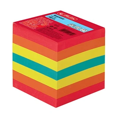Obrázek Herlitz Poznámkový blok lepený titulním listem, 1 kus v balení s fólií, 700 listů, 9 x cm, barevný