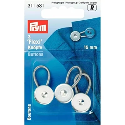 Obrázek Prym Flexi Buttons, stříbrná, 15 mm