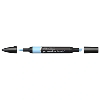 Obrázek Winsor &amp; Newton 0204378 BrushMarker (pro výkresy, kaligrafii, design a rozložení, kreslení bez šmouh s klínem špičkou štětce) mračně modrá