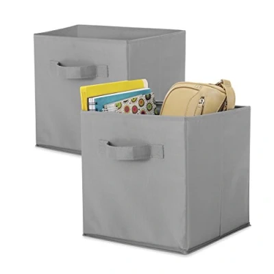 Obrázek Whitmor 2 Stück 25,4 x cm Grau Faltbare Würfel, Pappe/PPNW, Set of 2,