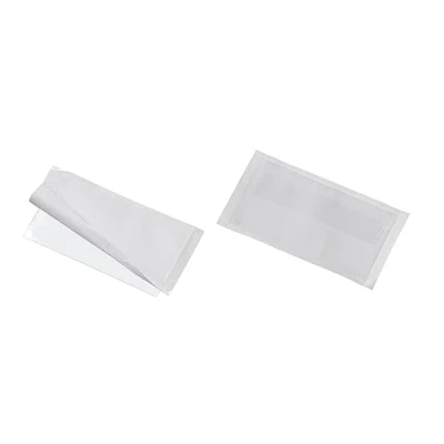 Obrázek Durable 809219 Pocketfix Plus, samolepicí kapsy s uzávěrem na vizitky, 10 kusů, 106 x 65 mm, průhledné