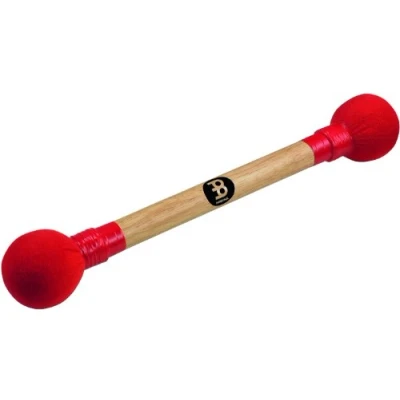 Obrázek Meinl Percussion SB2 pro D Double Samba Beater, 40,64 cm (16 palců) délka, se dvěma 5,08 (2 palce) červeným plsti Hlavami, Natural/RED