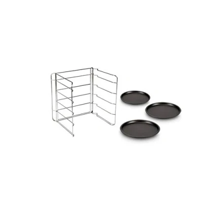 Obrázek Guardini Mania Pizzzablechen mit Gitter Pizzen, Stahl, schwarz, 6 Einheiten