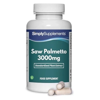 Obrázek Saw Palmetto (Sägepalme) 3000mg 180 Geeignet für Veganer Versorgung 6 Monate SimplySupplements