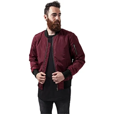 Obrázek Urban Classics 2TONE Bomber Jacket bunda, Muži, Velikost: XXL, Burgundy/black