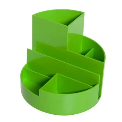 Obrázek Maul organizér na psací stůl, kulatý box 140 x 125 mm Stylový s 6 přihrádkami pro uložení tužek, nůžek a poznámek Praktická odkládací plocha kancelář stůl zelený