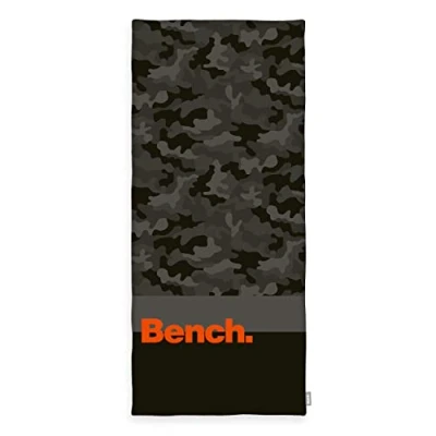 Obrázek Ručník na pláž a do sauny Bench, Nature Inspired, 80 x 180 cm, 100 % bavlna, velur, se závěsem, barva: šedá maskovací vzor, obj. č.: 6112608537