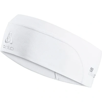 Obrázek ODLO Čelenka pánská dámská Ceramicool I tenká čelenka Sport Headband, bílá