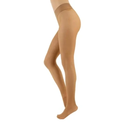 Obrázek CALZITALY Trasparente Strumpfhose, Nahtlose gepunktet Strumpfhosen Damen, S, M, L, XL, XXL, Schwarz, Blau, Hautfarbe, Sun, Tan, 15 DEN, Made in Italy (L Tan)