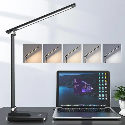 Obrázek LED stolní lampa na psací stůl LED, 15 režimů denní světlo lampa, 900LM Table Lamp Stmívatelná,