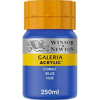 Obrázek Winsor &amp; Newton Akrylová barva Galeria 2137179, vysoká pigmentace, stálobarevná, máslová konzistence, 250 ml tuba kobaltově modrá