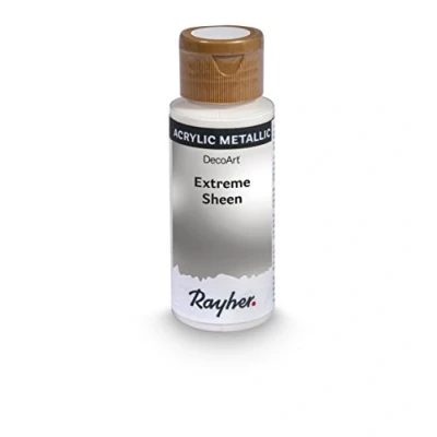 Obrázek Rayher Hobby Extreme Sheen metalická barva, stříbrná, láhev 59 ml, akrylová barva metalická, patentovaná receptura, 35014606