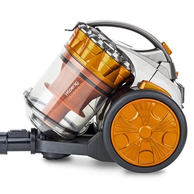 Obrázek H.Koenig STC60 Compact + beutelloser Staubsauger /HEPA Filter /EEK A /Starke Saugleistung /Umweltfreundlich /Blockiert 99,95% der Partikel /Bekämpft Pollen, Milben, Staub /Variable Leistung /Orange