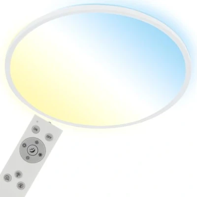 Obrázek BRILONER Svítidla LED stropní svítidlo CCT, Backlight, ultra ploché, stmívatelné, dálkové ovládání, teplá bílá, neutrální studená 480 x 30 mm, 3728 016