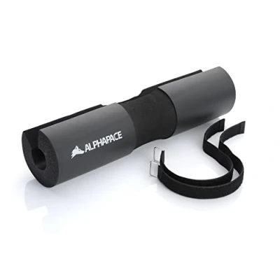 Obrázek ALPHAPACE Polstrování s dlouhými činkami na hip Thrust Barbell Pad jako polštářek pod šíji pro dlouhé činky pads, Squad Pads dřepy, plice, fitness v černé barvě