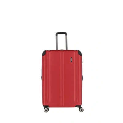 Obrázek Travelite Kufr City 4w, červená, 4kolový skořepinový vozík s ochrannými rohy