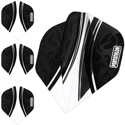 Obrázek abcdarts Unisex Pentatlon Tribal Dart Flights, Clear, klasické EU