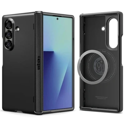 Obrázek Spigen Slim Armor pro MagFit pouzdro Samsung Galaxy Z Fold 7, MagSafe kompatibilní s [SecuLink] kovové spojení na závěsu bezpečné držení černé
