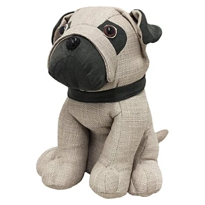 Obrázek Riva Paoletti Mops Hund Türfeststeller Heavywight Sand Füllung 100% Polyester 23 X 15 24 Cm (9&quot; 6&quot; 9&quot; Zoll) In Großbritannien Entworfen