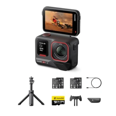 Obrázek Insta360 Ace Pro 2 Auf Geht&#039;s Bundle 8K wasserdichte Actionkamera mit Leica entwickelt, 1/1,3&quot; Sensor, Dual KI Chip System, führende Schwachlichtleistung, bestes Audio, Flipscreen &amp; Editing