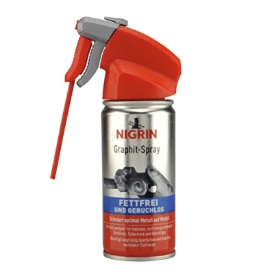 Obrázek NIGRIN Grafitový sprej, bez mastnoty a zápachu, optimálně namaže kov na kov, 100 ml