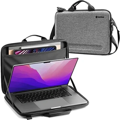Obrázek tomtoc Hardcase taška na laptop Pro 13 palců nový MacBook Air 2024 2018 M3/A3113 M2/A2681 M1/A2337, 13&quot; M2/M1 2022 2016, pouzdro přes rameno vhodná iPad M4,