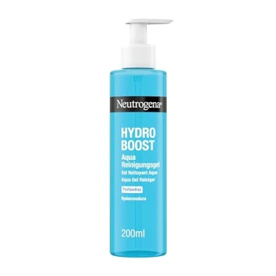 Obrázek Neutrogena Hydro Boost Aqua čisticí gel bez parfému (200 ml) čistící obličej s hydratační kyselinou hyaluronovou pro všechny typy pleti