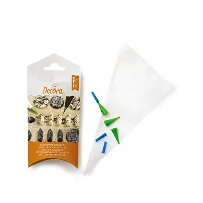 Obrázek DECORA 0125005 Set 10 SPRITZBEUTEL UND TÜLLEN ZUM BESCHRIFTEN 21 X 12 cm