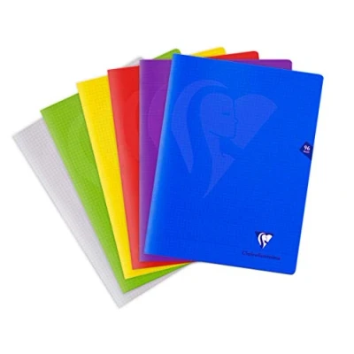 Obrázek Clairefontaine 303362C Packung mit 10 Heften Mimesys, DIN A4+, 24x32 cm, 48 Blatt 90g, kariert 5/5, Einband aus Polypropylen, farbig sortiert, 1 Pack