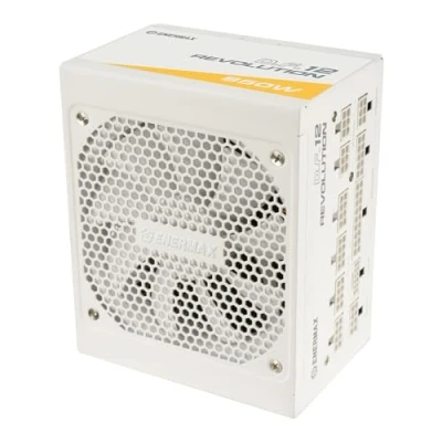 Obrázek ENERMAX Revolution D. F. 12 ATX3. 1 PCI e 5. ultra kompaktní 850W napájecí zdroj 80Plus Gold Snow White (plně modulární, 50% poloúhlý, 12V 2x6); ETV850G W, bílý