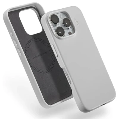 Obrázek MOFT pro iPhone 16 Pro, MOVAS Veganská kožená taška magnetické pouzdro kompatibilní s MagSafe, měkký doraz, udržování barev, odolné proti skvrnám, snadné čištění, mlha zátoka