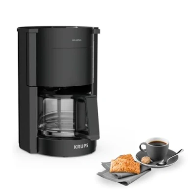 Obrázek Krups F30908 ProAroma kávovar na překapávanou kávu se skleněnou konvicí objem 1,25 l 10 15 šálků 1050 W černý