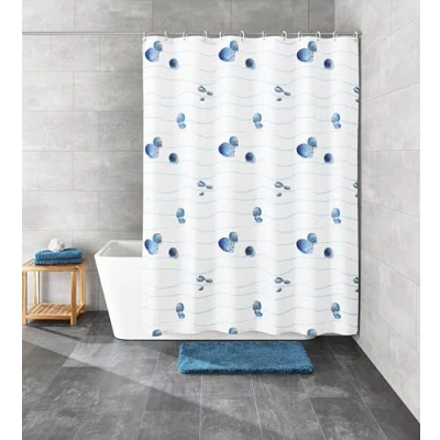 Obrázek Kleine Wolke Miami sprchový závěs, 100% polyester, modrý, 120x200 cm