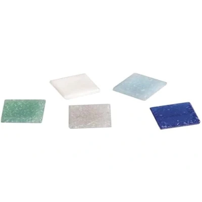 Obrázek Rayher Hobby Artdecor mozaika mix 2 x cm, cca 350 kusů, plechovka 1 kg, skleněná mozaika, skleněné kamínky, odstíny modré, 1453108