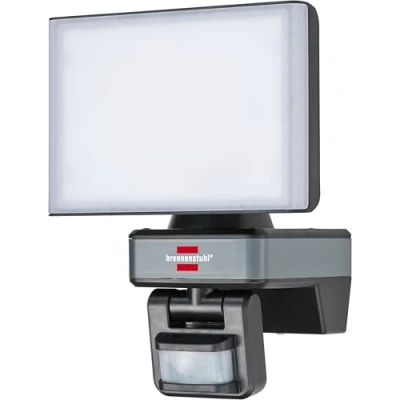 Obrázek Brennenstuhl Connect WiFi LED zářič WF 2050 P (20 W, 2400 lm, IP54, různé světelné funkce nastavitelné pomocí aplikace, venkovní reflektor pro montáž na stěnu s detektorem pohybu)