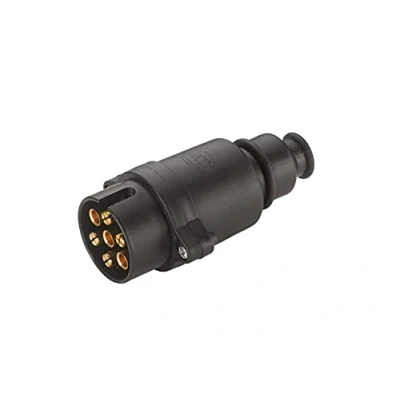 Obrázek HELLA zástrčka 12V 7pólová Zástrčka: Plochá Délka: 82 mm černá DIN/ISO: 1724 N typ množství: 25 8JA 001 930 041