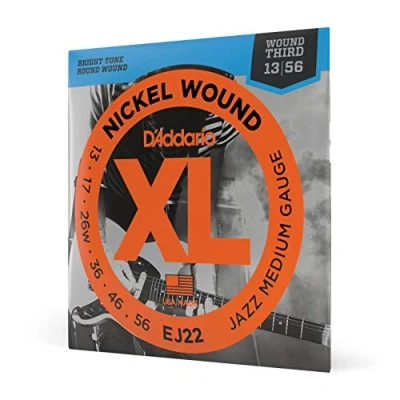 Obrázek D&#039;Addario Kytarové struny E kytara pro elektrické kytary elektrická EJ22 Jazz Medium, 1356 1 kus