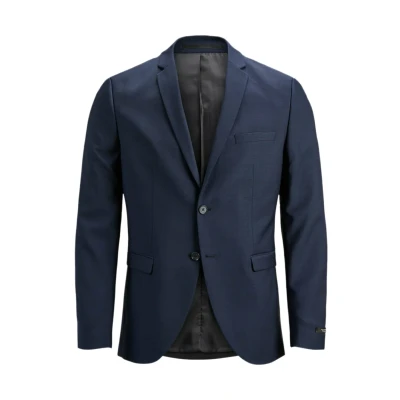 Obrázek JACK &amp; JONES Male jednořadý blejzr JPRSOLARIS Super Slim Fit blejzr, Modrá (tmavá námořnická)