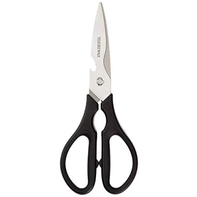 Obrázek Amazon Basics Multifunkční kuchyňské nůžky, z ušlechtilé oceli, černé